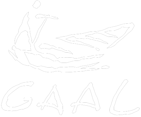 Logo de GAAL de couleur blanche